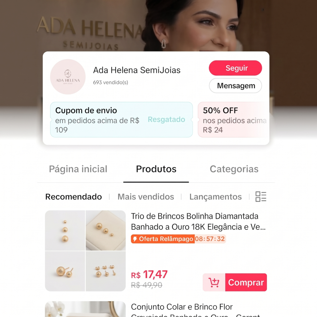 Gestão de Marketplace: Loja de Semijóias - TikTok Shop