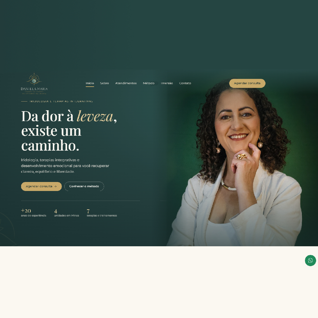 Site Institucional: Método Terapêutico - Os Códigos da Leveza