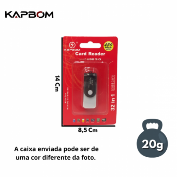 Leitor de Cartão de Memória 32in1 KAPBOM KA-1107