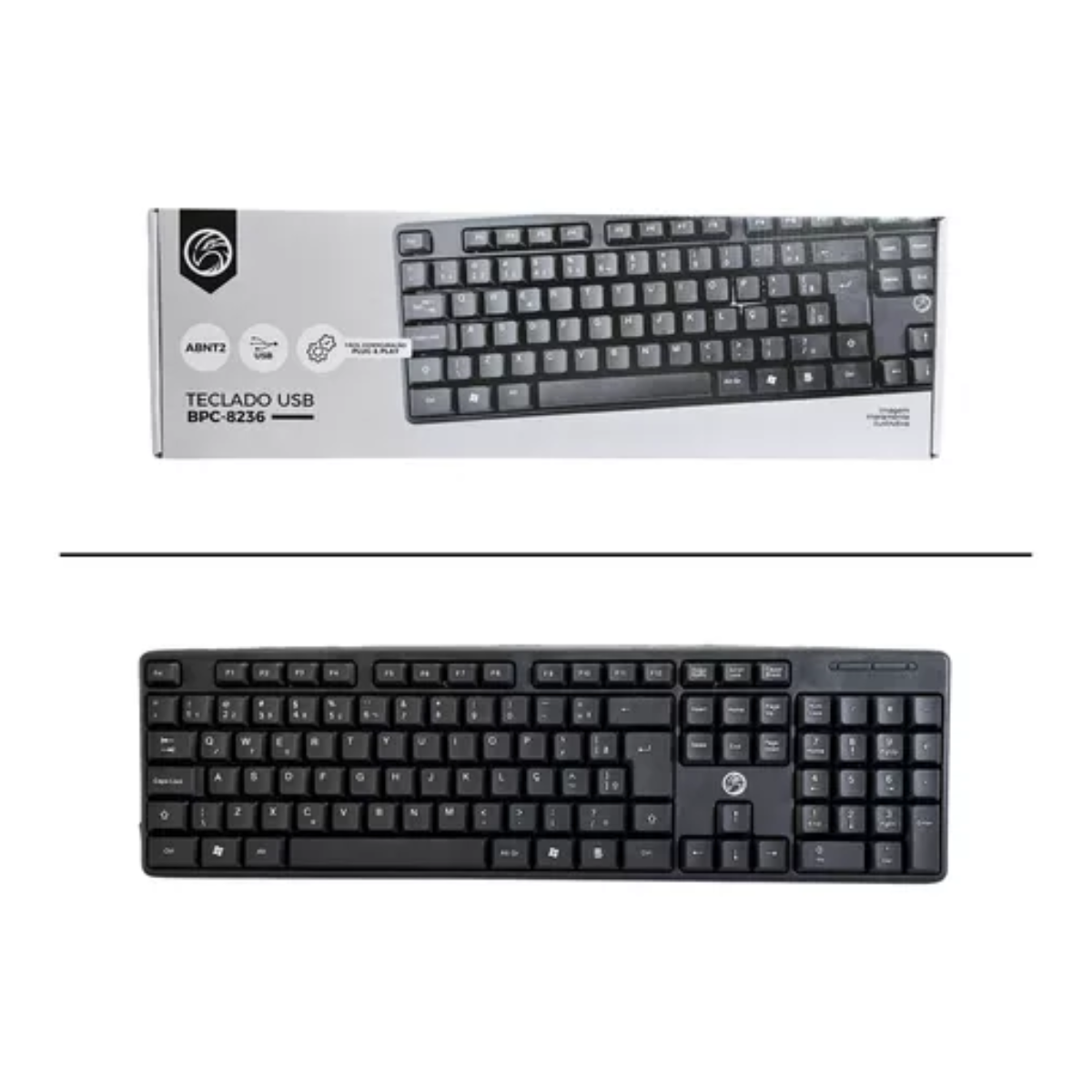 Teclado BPC-8236 com Fio – Conforto e Precisão para o Dia a Dia