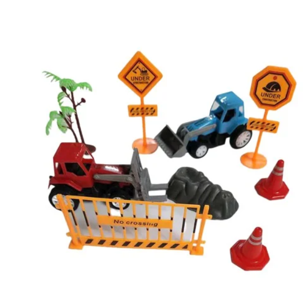 Kit de Brinquedo Construção com Veículos e Acessórios