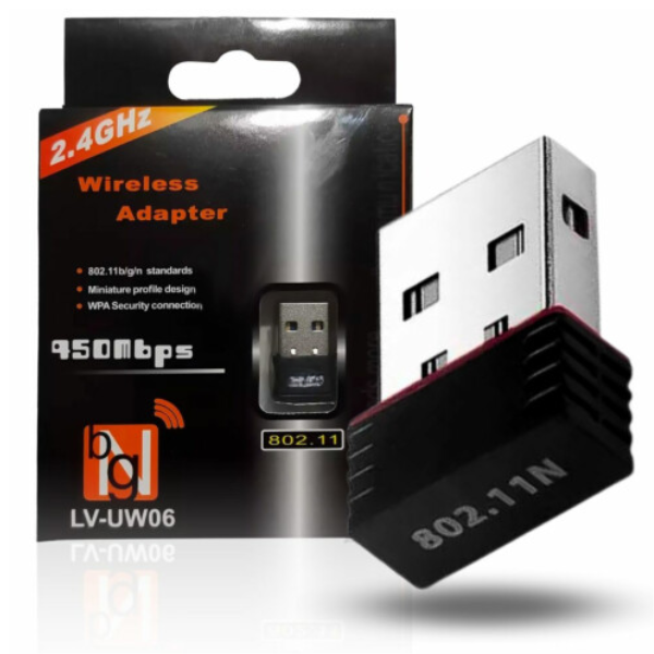 Adaptador Wireless 2.4GHz LV-UW06  Conexão Rápida e Estável!