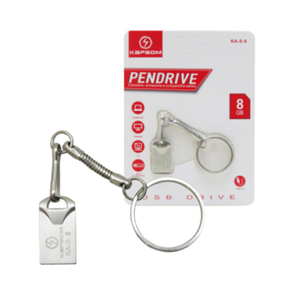 Pendrive Kapbom KA-S- Armazenamento Compacto e Confiável CAPACIDADE:8GB